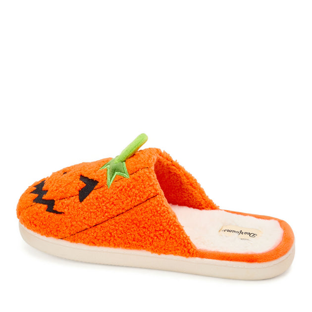 Dearfoams Halloween Scuff Slipper Orange Medium 4