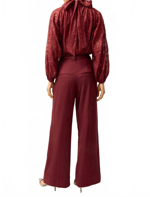 Marie Oliver Macbee Wide Leg Pants Red US 0 3