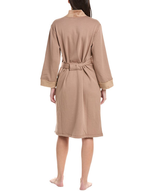 Natori EDIT Nova Brushed Knit Robe Brown Small 3