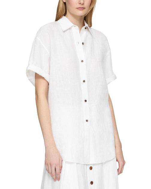 Lafayette 148 New York Drop Shoulder Blouse White Large 2
