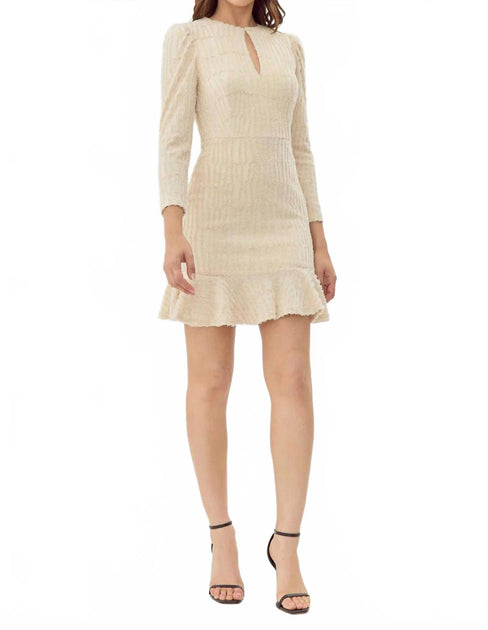 adelyn rae Jocelyn Burnout Knit Mini Dress Beige XSmall 4