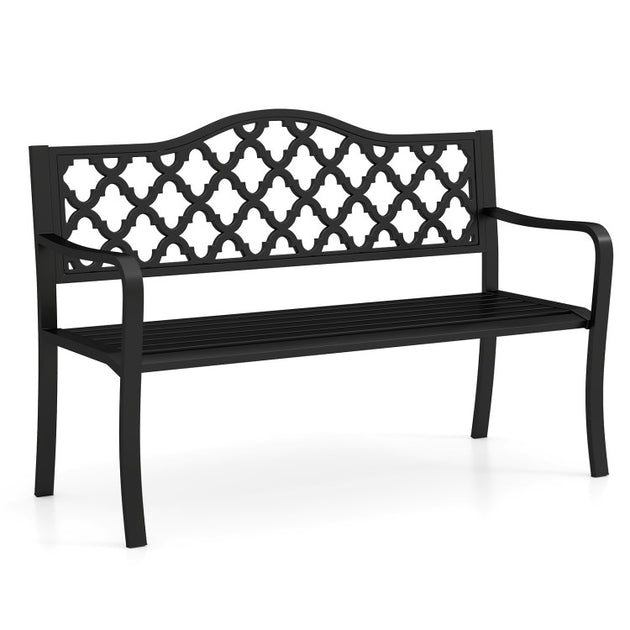 Hivvago Patio Bench Black 2