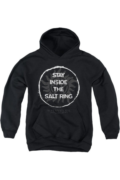 Gildan Supernatural Stay Inside The Salt Ring Hoodie Black Large 2