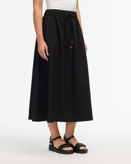 Ellen Tracy Tencel Pull-on Skirt Black Medium 4