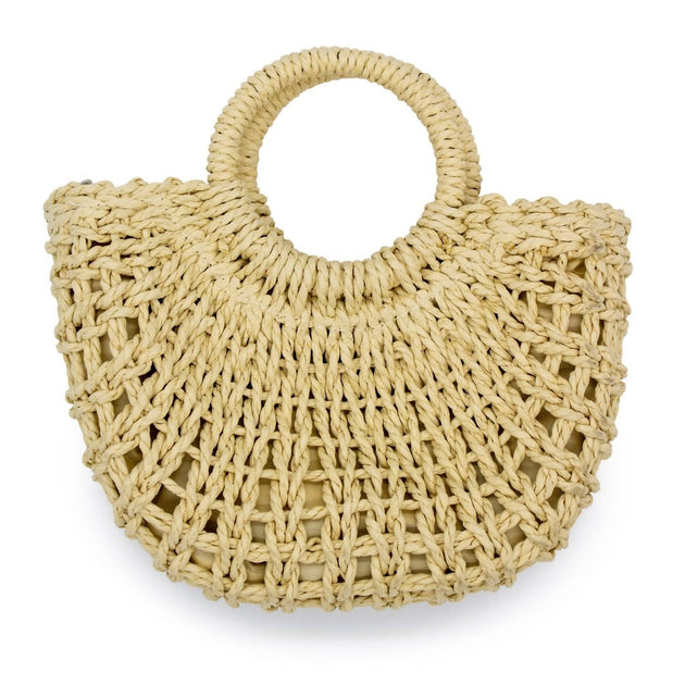 seaspice Getaway Crossbody Straw Tote Beige One Size 2