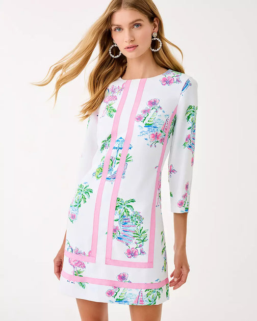 Lilly Pulitzer Margaux 3/4 Sleeve Shift Dress Multi US 4 4