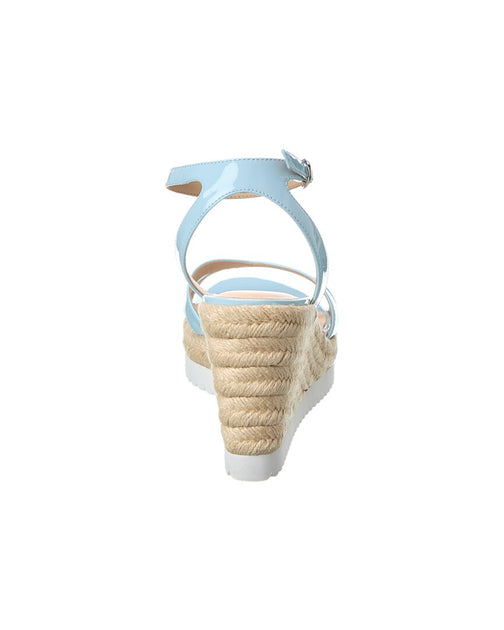Stuart Weitzman Catlina Wedge Sandal Blue US 9 4
