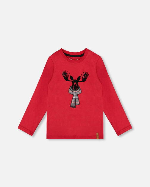 Deux par Deux Jersey T-Shirt Cherry Red US 3T 2