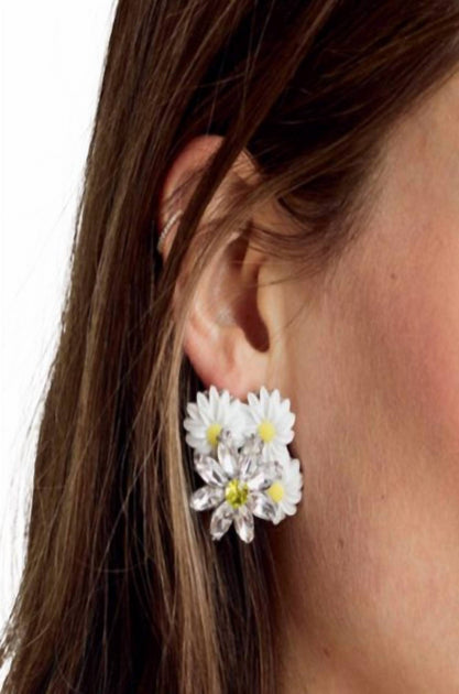for Love & Lemons Posy Drop Earrings Silver One Size 2
