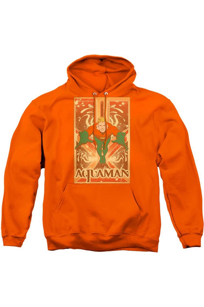 Gildan DC Comics Aquaman Hoodie Orange Medium 2