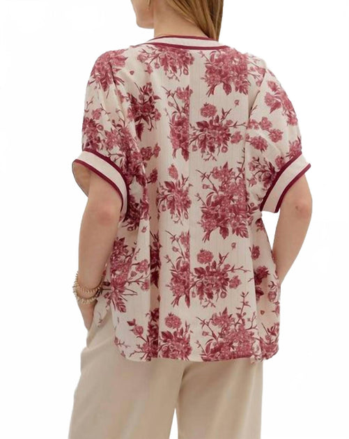 entro Floral Burst Dolman Top Beige 2X 3