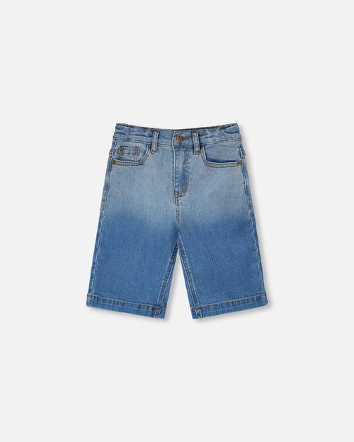 Deux par Deux Stretch Jean Bermuda Grey Blue US 8 2