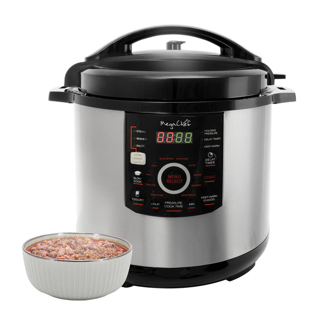 Megachef 12 Quart Digitaler Druckkochtopf aus Stahl 2