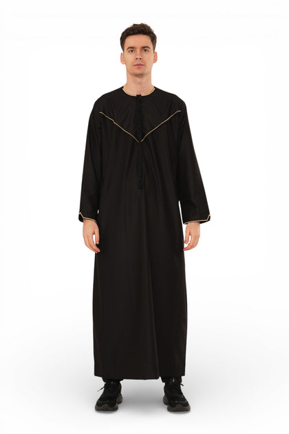 TT-007 Men's Moroccan Thobe Black XXLarge 2
