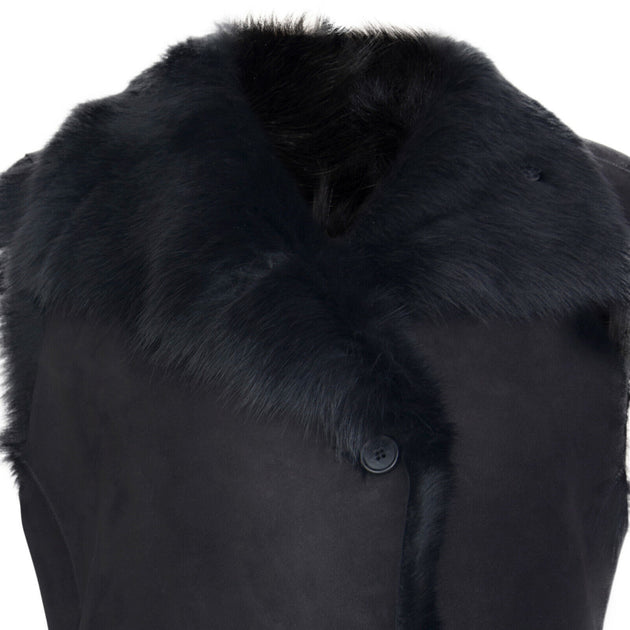 Infinity Manama Toscana Sheepskin Gilet Black 4XLarge 4