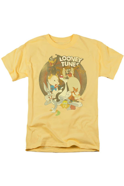 Gildan Looney Tunes Gangs All Here T-Shirt Yellow Medium 2