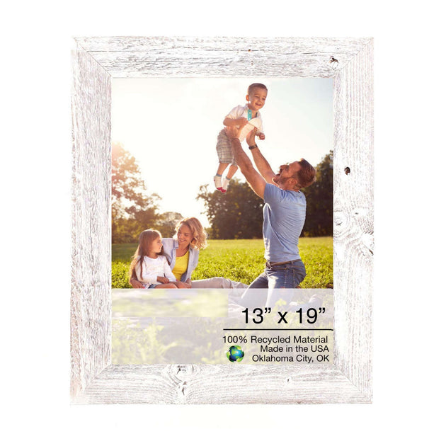 Hivvago 13x19 Rustic White Washed Picture Frame 2
