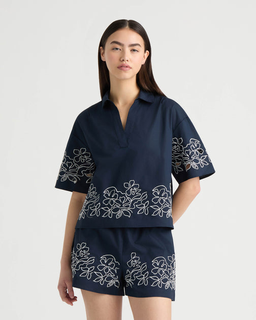 NVLT Embroidery Shirt White Medium 2