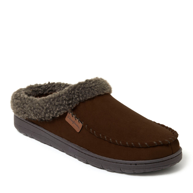 Dearfoams Microsuede Clog Slipper Beige Large 3