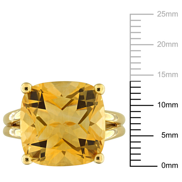 Mimi & Max Citrine Solitaire Cocktail Ring Gold US 7 4