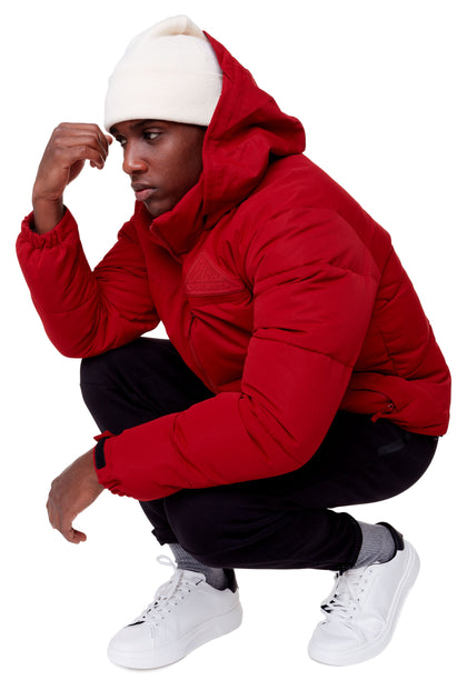 Alpine Tuktut Men's Vegan Down Retro Short Jacket Red Medium 3