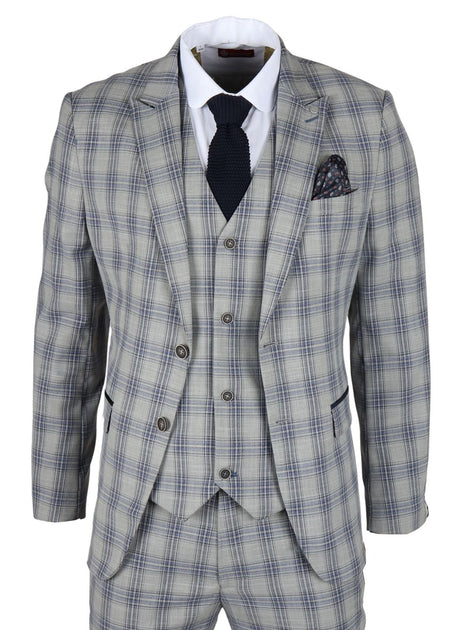 James Darby Knight Checked Blazer Grey US 34 2