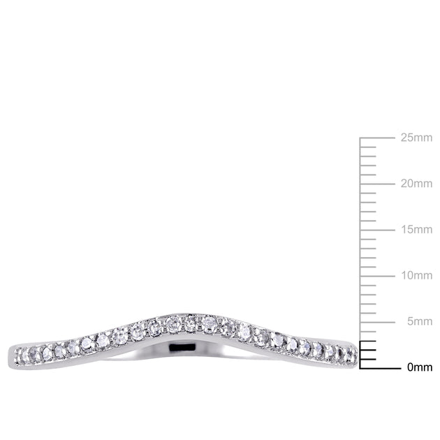Mimi & Max Curved Wedding Band White Gold US 8.5 4