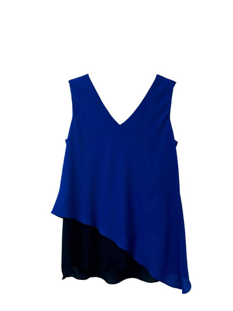 Frank Lyman Haut Femme Col V Asymétrique Bleu US 6 3