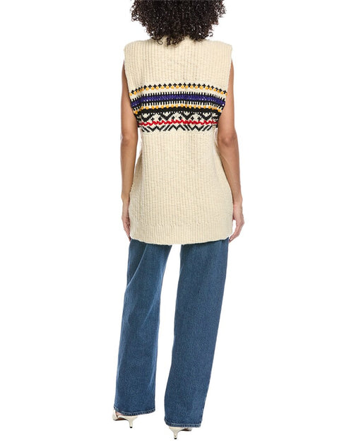 Isabel Marant Etoile Crafty Winter Strickweste Beige EU 38 3