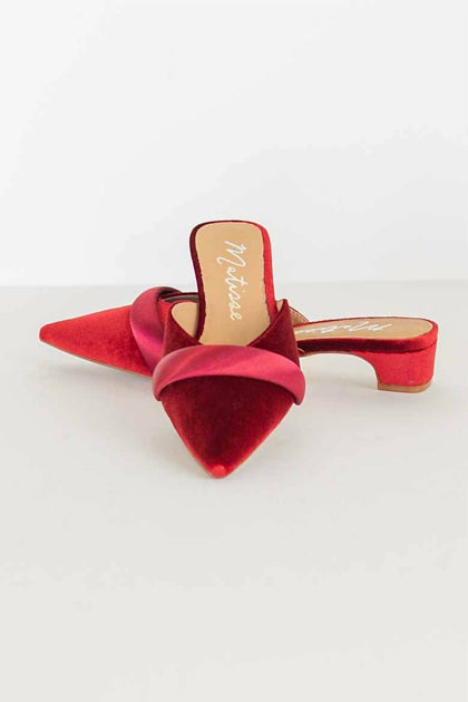 Matisse Kellan Kitten Heel Mules Red US 9.5 3