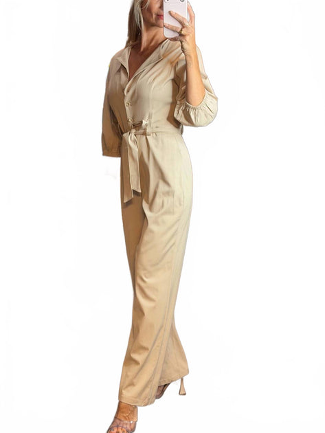 Aurora Isadora Jumpsuit Beige Small/Medium 3