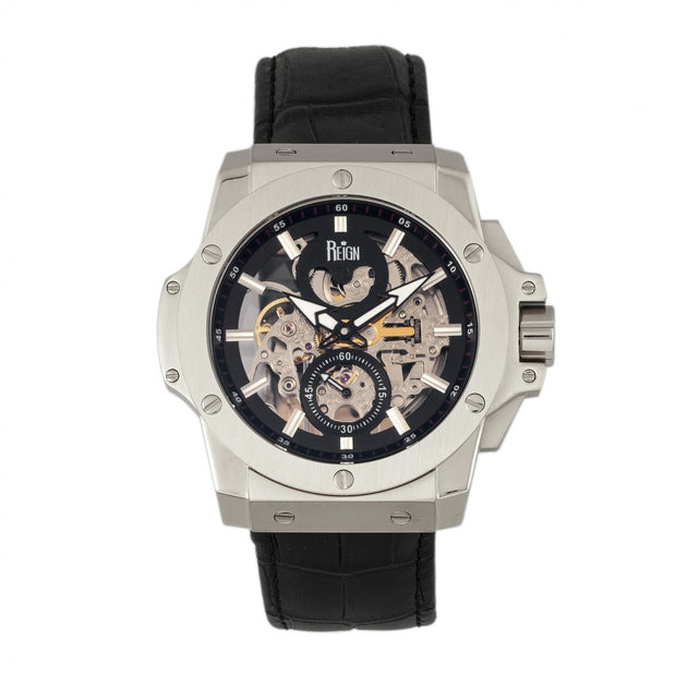Reign Commodus Automatic Skeleton Watch Silver 2