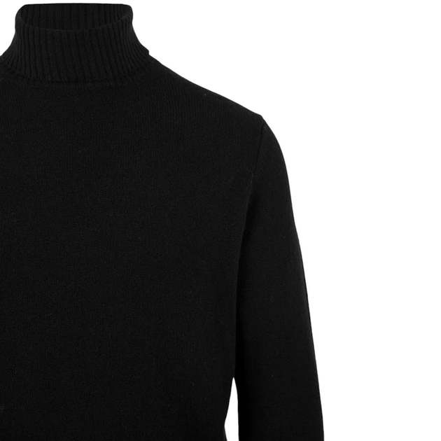 Filippo De Laurentiis Strick Rollkragenpullover Schwarz EU 48 4