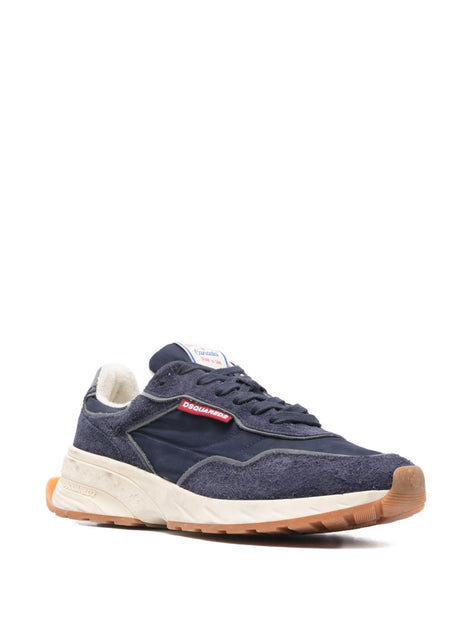 Dsquared2 Suede Panel Sneakers Blue EU 43 3
