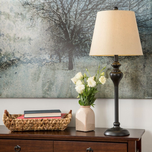 Hivvago 3-Piece Lamp Set Beige/Black 3