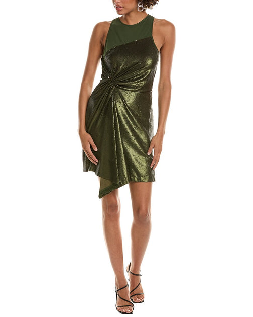 Halston Ida Cocktail Dress Green US 10 2