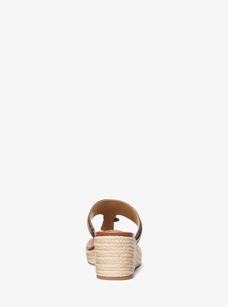 Michael Kors Zoe Wedge Sandal Brown US 9.5 2