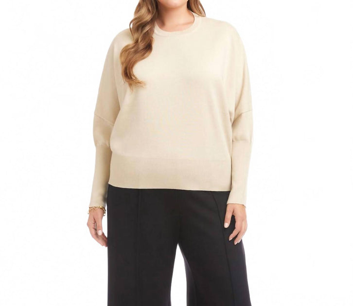 Karen Kane Pullover mit Dolmanärmeln - Plus Beige 0X 2