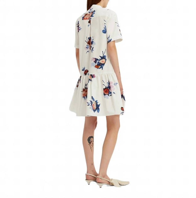 ERDEM Short Sleeve Mini Dress Multi US 2 3