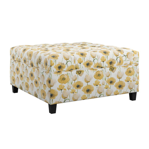 Madrona Burke Mia Storage Ottoman Golden Poppy 2