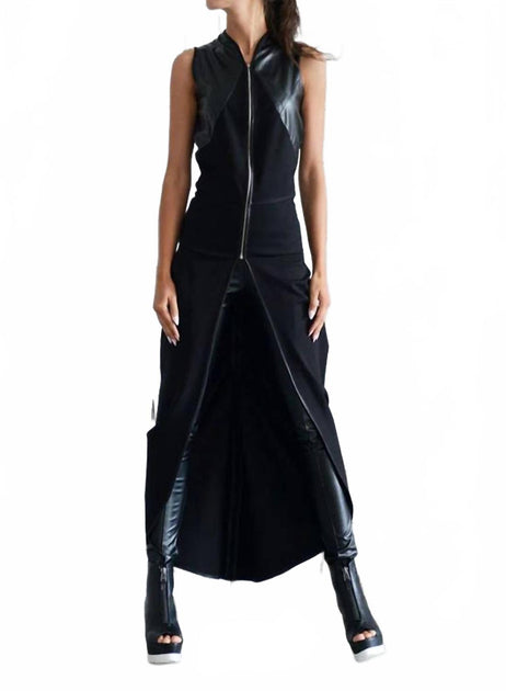 Gilet Asymétrique Metamorfosi Noir Medium 3