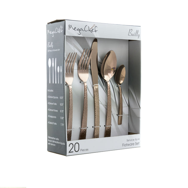 Megachef Baily 20 Piece Flatware Set Silver 2