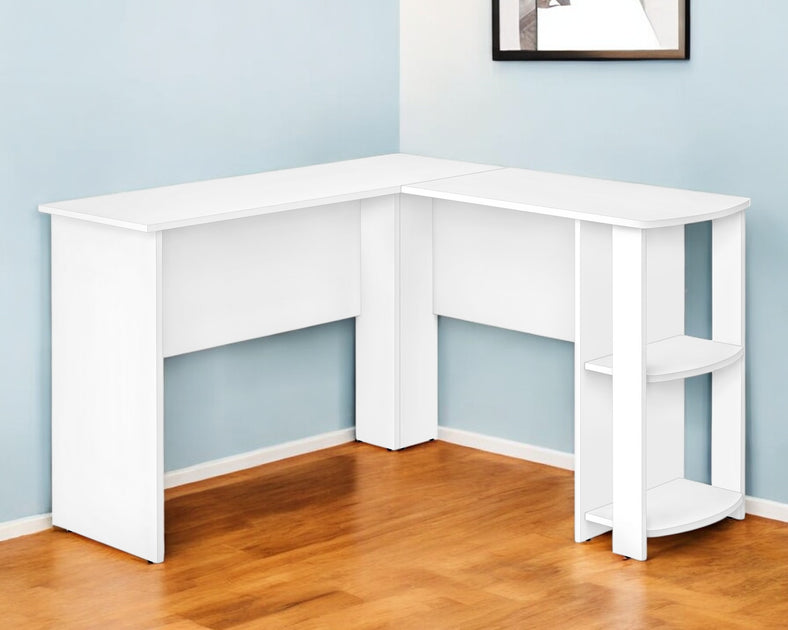 Hivvago Corner Computer Desk White 119cm 2