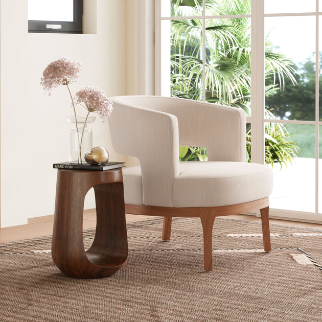 Hivvago Okno Side Table Walnut 3