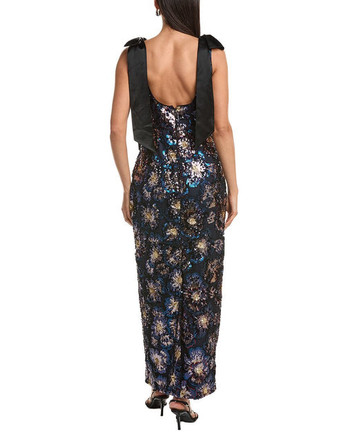 Milly Kyle Column Gown Blue US 6 3