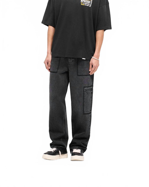 Represent R3 Drive Denim Baggy Fit Jeans Black US 34 Regular 3