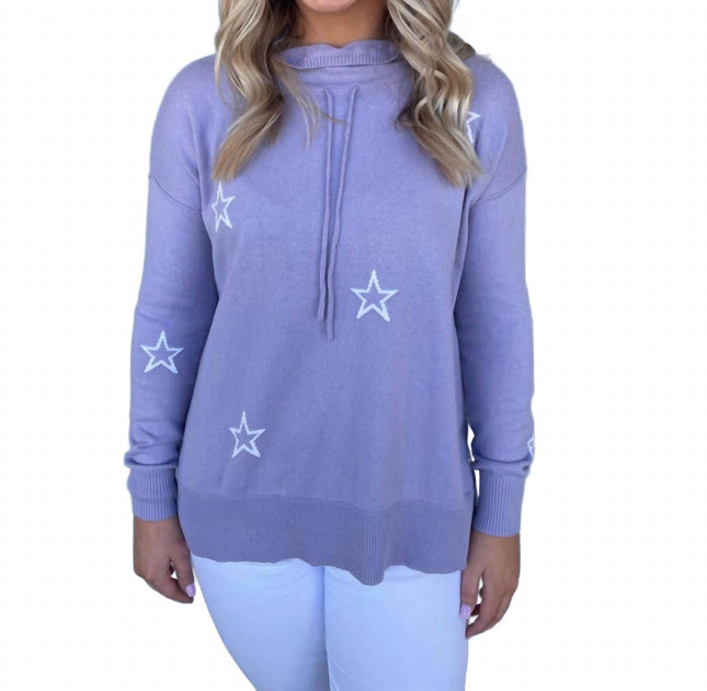 Elliott Lauren Long Sleeve Drawstring crew neck Sweater Purple XSmall 2