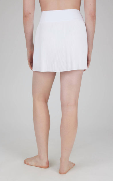 90 Degree by Reflex Lightstreme Mini Pleated Skort White Large 4
