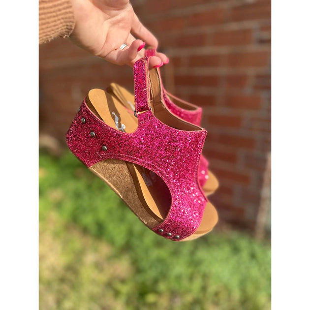 Very G Culver Wedge Sandals Pink US 9 3