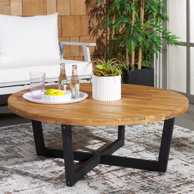 Safavieh Leo Coffee Table Black/Natural 2
